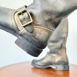 Frye x Coach Special Edition Veronica Tall Distressed Leather Boots | US 6.5